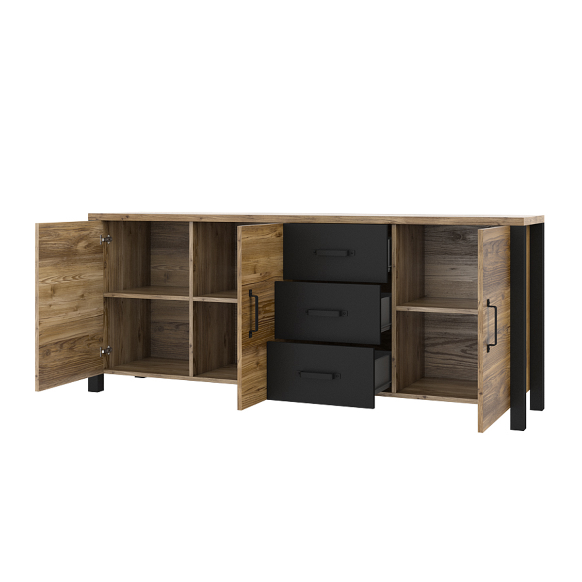lyam_24ABJC47_buffet_3_porte_3_tiroirs_bois_noir_3