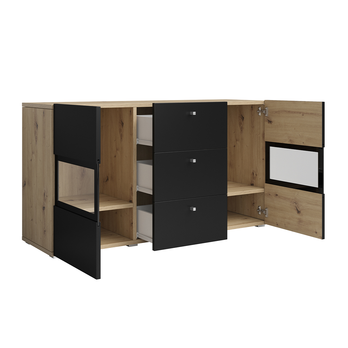 sloan_24RCBM26_buffet_2_porte_3_tiroirs_bois_noir_2