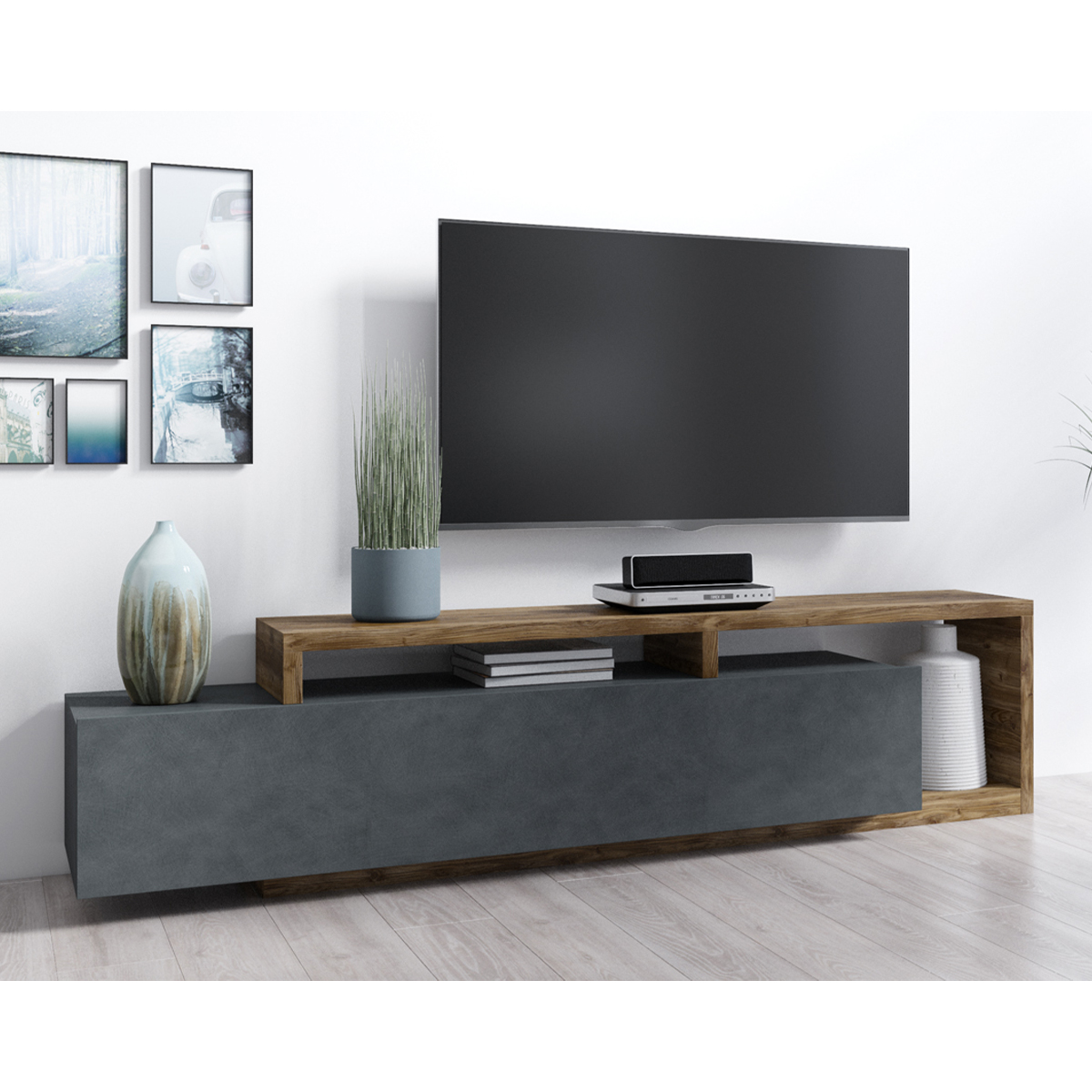 ilyes_24AHFG40_meuble tv 1 tiroir 219 cm_bois_gris_beton_3