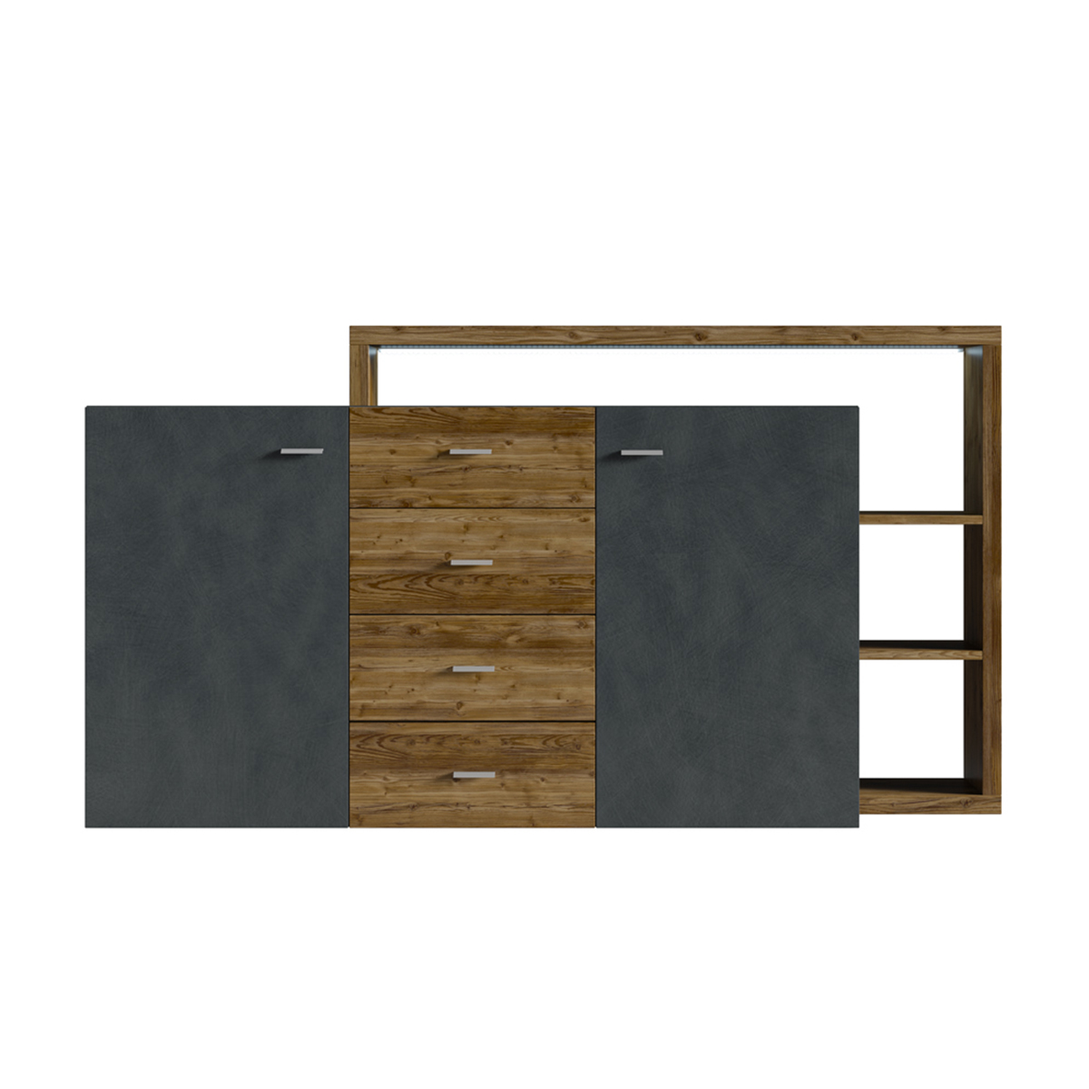 ilyes_24AHFG27_buffet 2 portes 4 tiroirs_bois_gris_beton_2