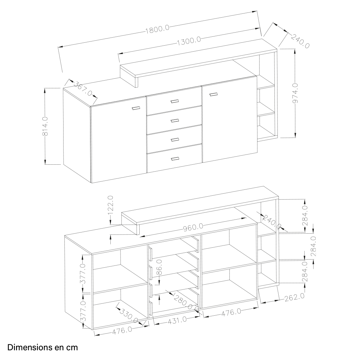 ilyes_27_buffet_2_portes_4_tiroirs_dimensions