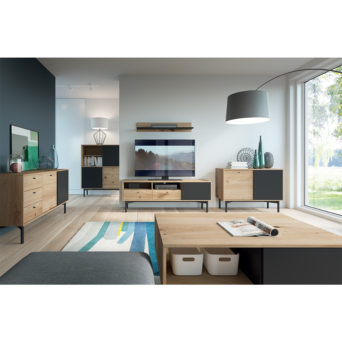 timeo_FK102_buffet_2_portes_bois_noir_6