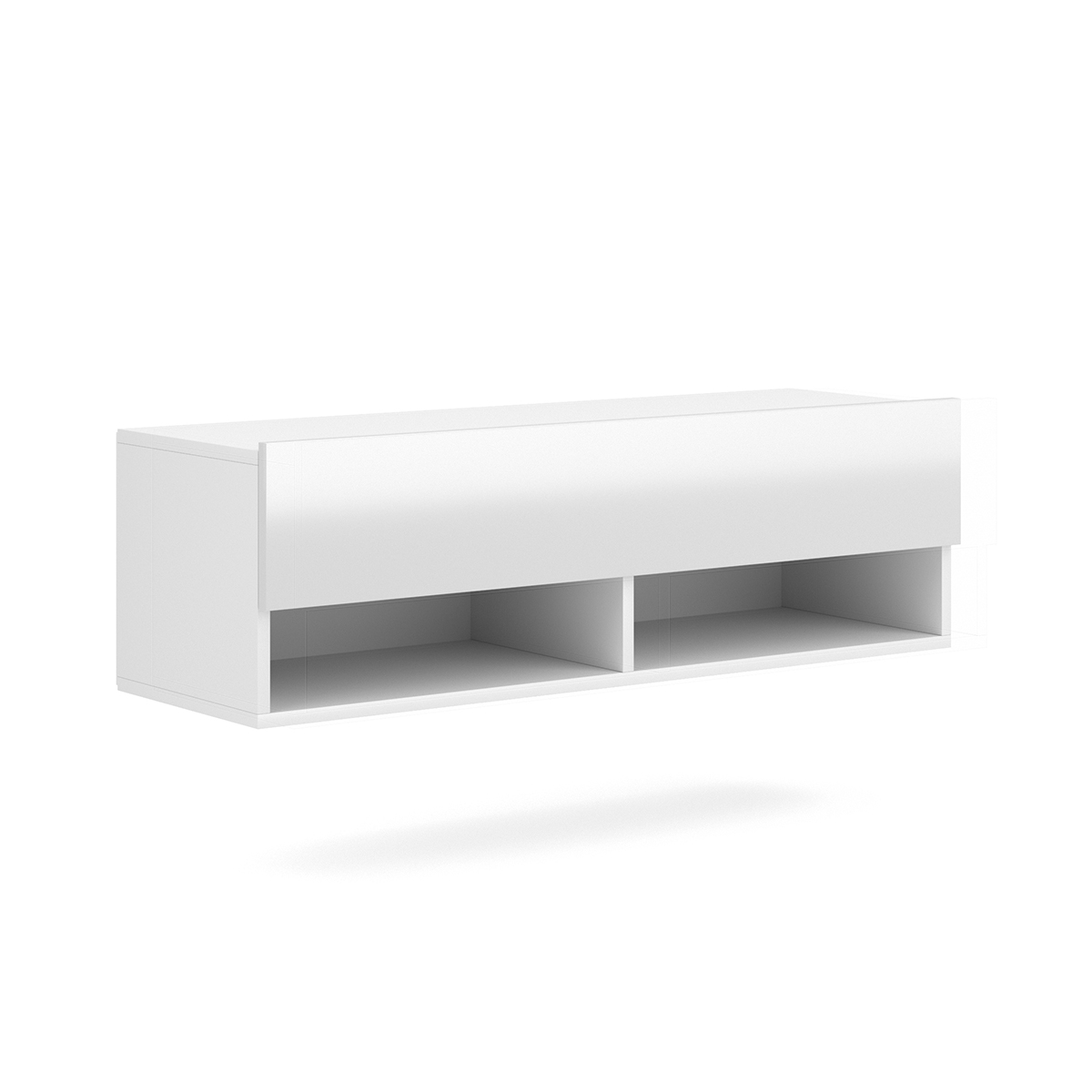 Meuble TV mural 1 porte 100 cm Hestia Blanc