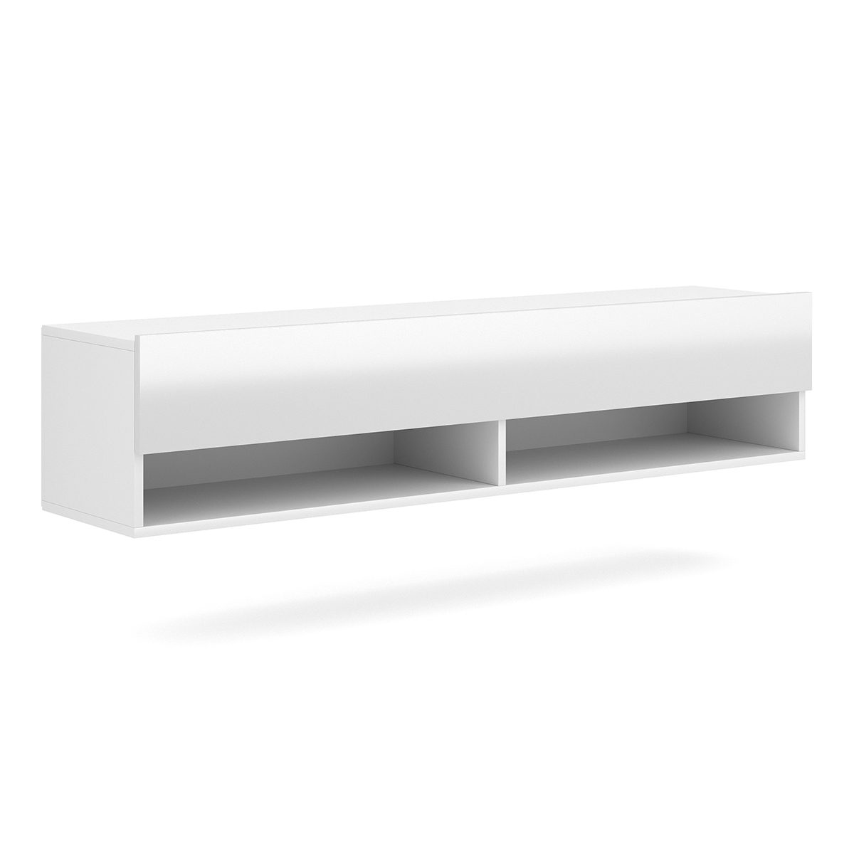 Meuble TV mural 1 porte 140 cm Hestia Blanc