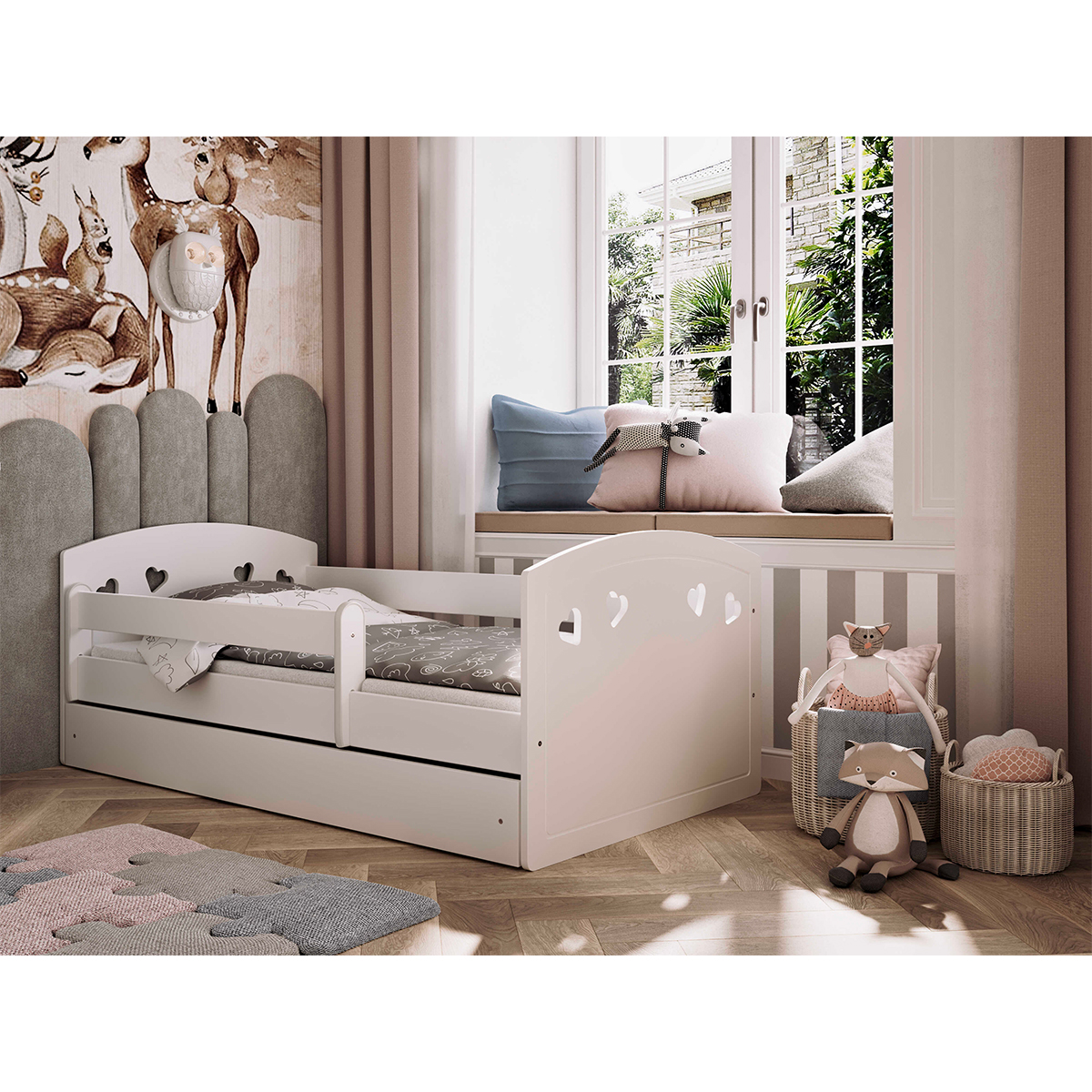 Lit 80x160 sommier et tiroir inclus babydream la princesse et le