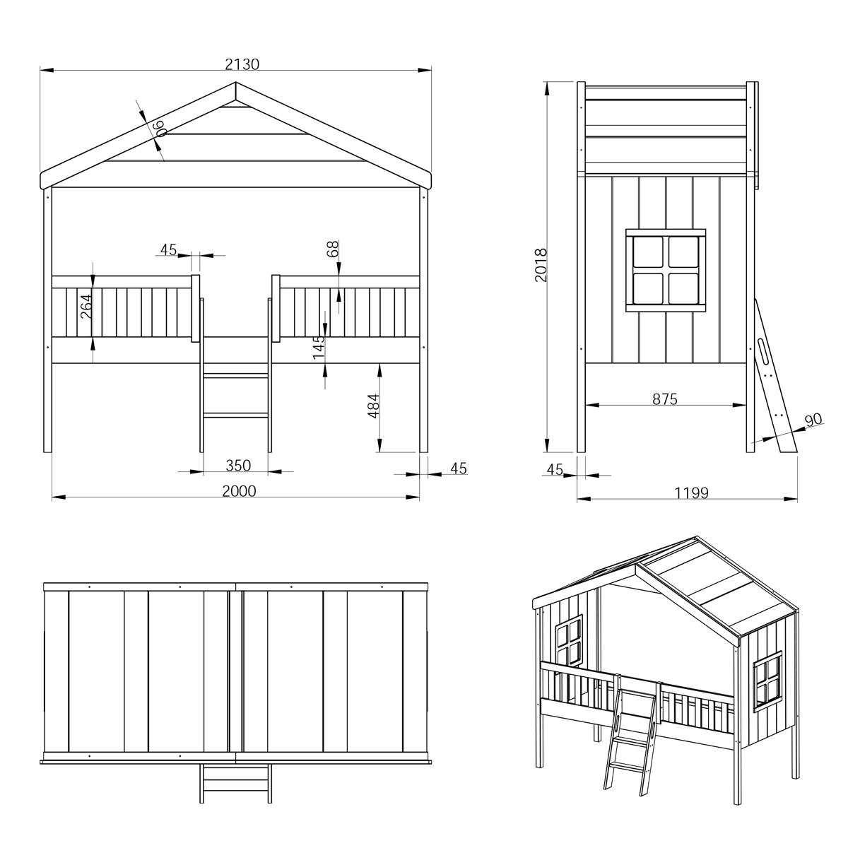 HBZG9014 _housebed_lit_cabane_90x200_blanc_4