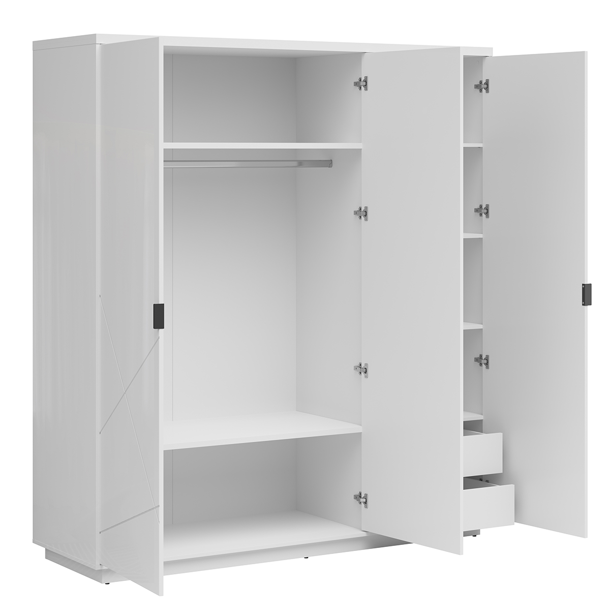 Armoire 3 portes Sven Blanc Junior / Adultes/Armoire petitsmeubles