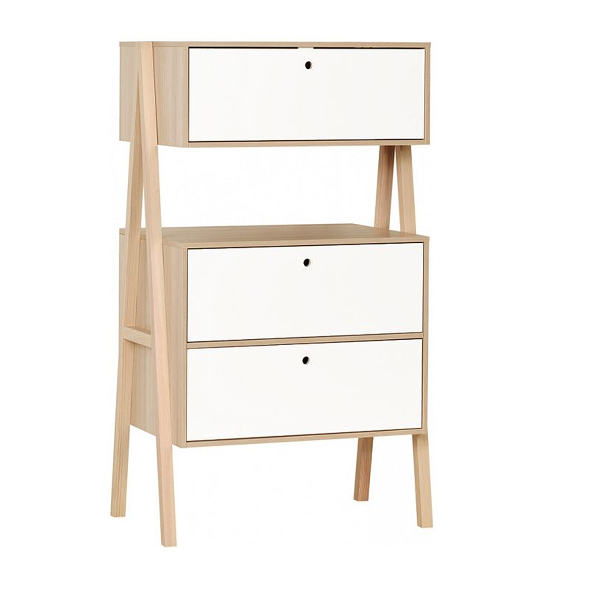 Commode 3 tiroirs Vox Spot Blanc