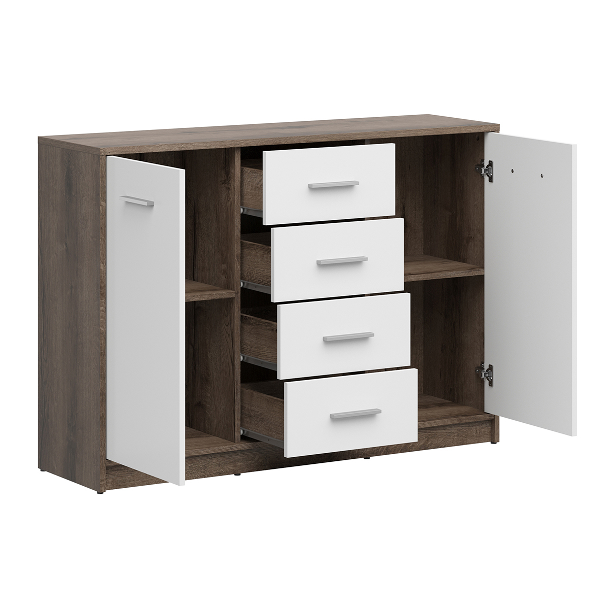 Ewen_bois_fonce_blanc__buffet_2portes_2