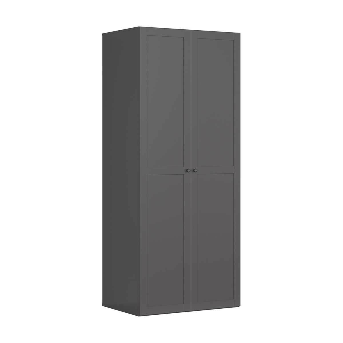 Armoire 2 portes L100 x H240 cm Flex Gris Anthracite