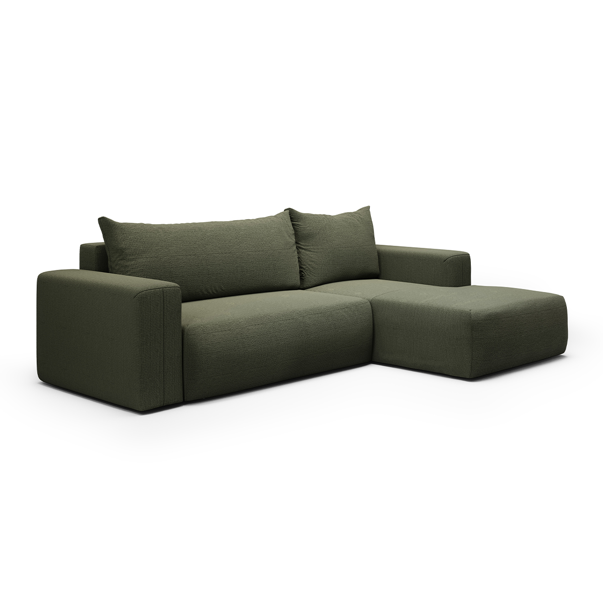 Canapé d'angle convertible CLARK 3 places en velours