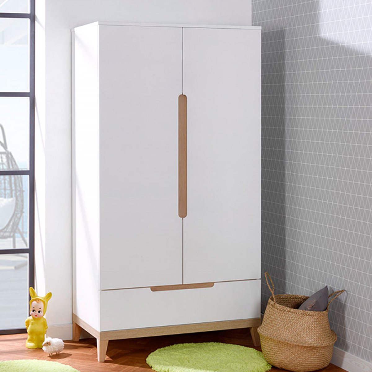 Armoire Bébé Provence Evidence Blanc Hêtre Bébé/Armoire petitsmeubles