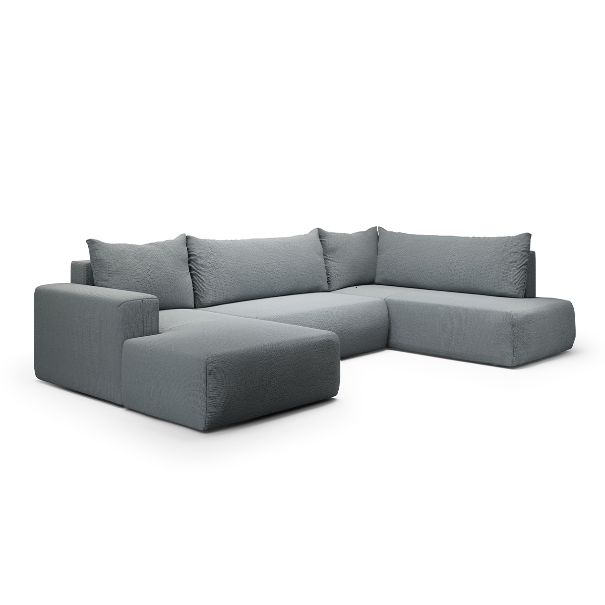 Canapé U 5 places convertible coffre Bliss Gris