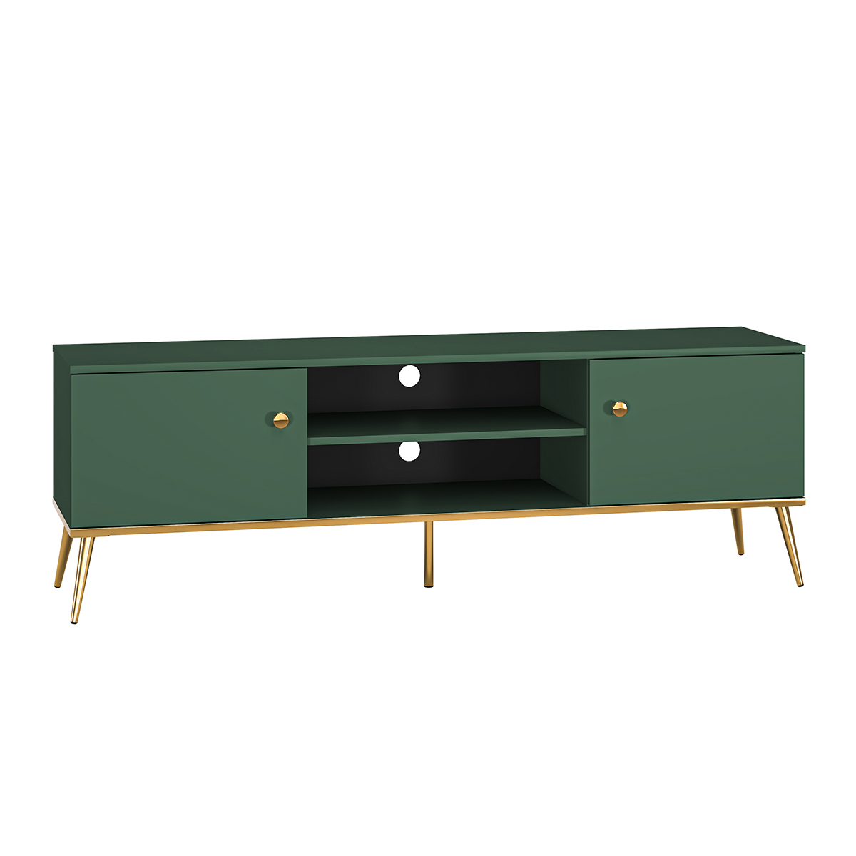 Meuble TV 2 portes 160 cm Thalia Vert