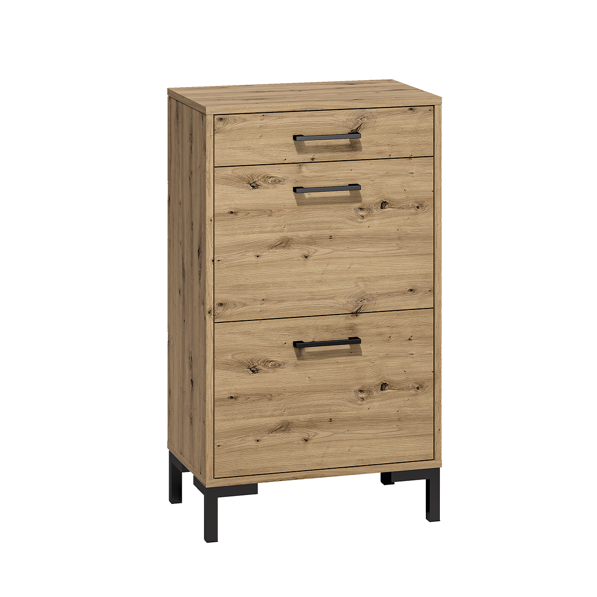 Meuble à chaussures 2 portes vérin 1 tiroir Liora Bois