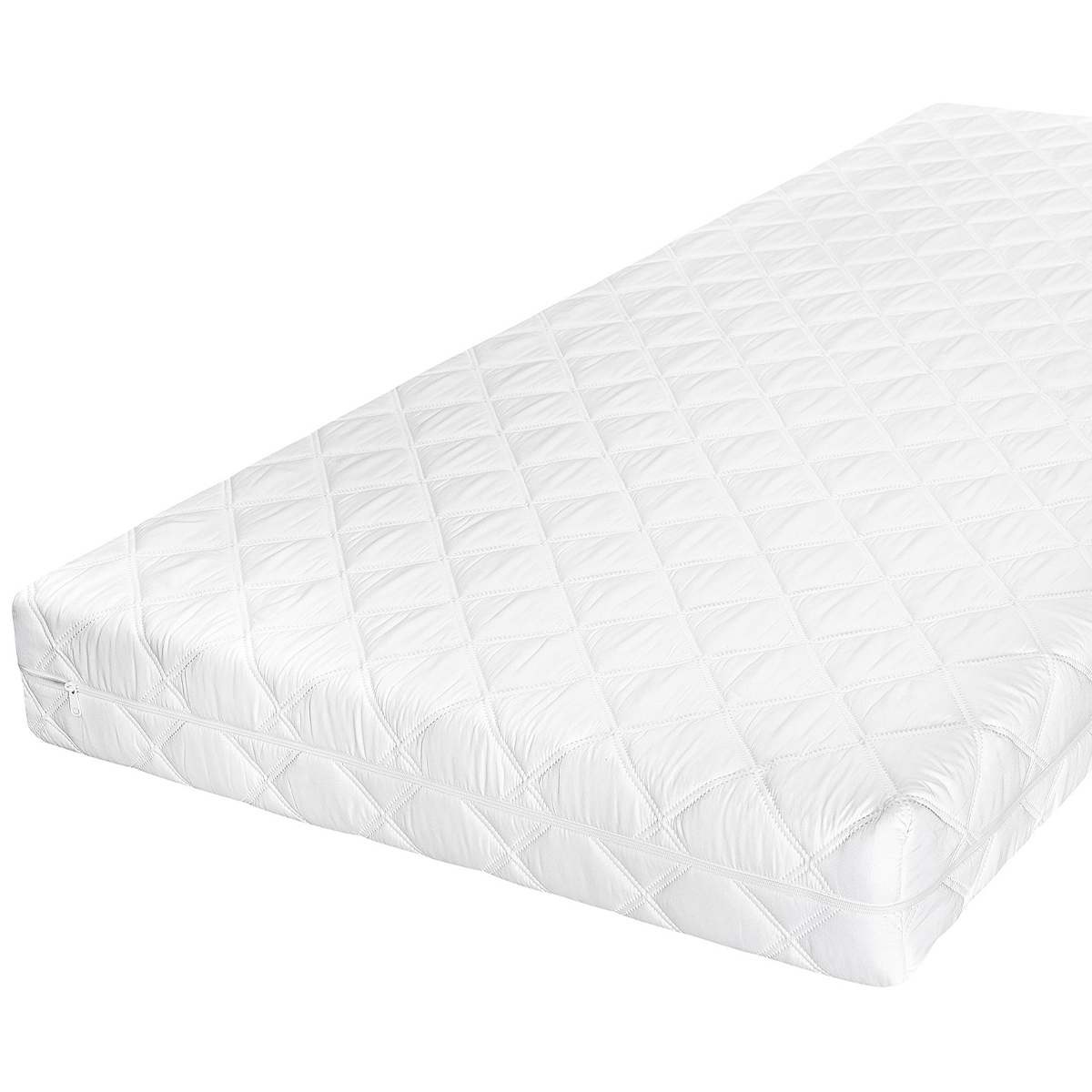 Matelas tiroir de lit 90x180 mousse coco 8 cm anti-acarien Arlo Blanc