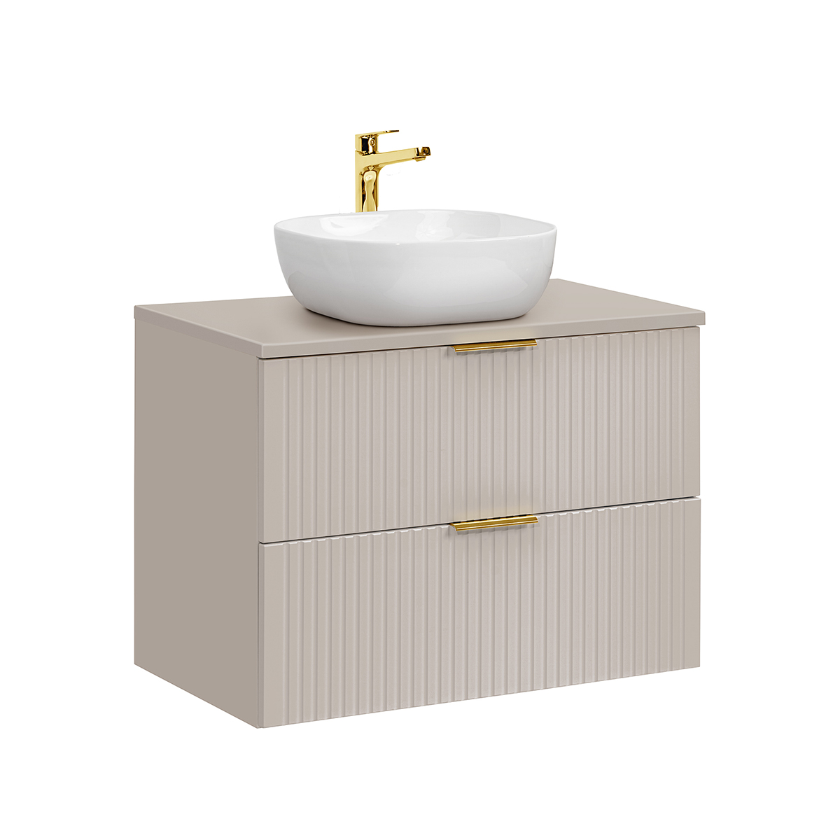 Meuble simple vasque 80cm Adriel Cachemire