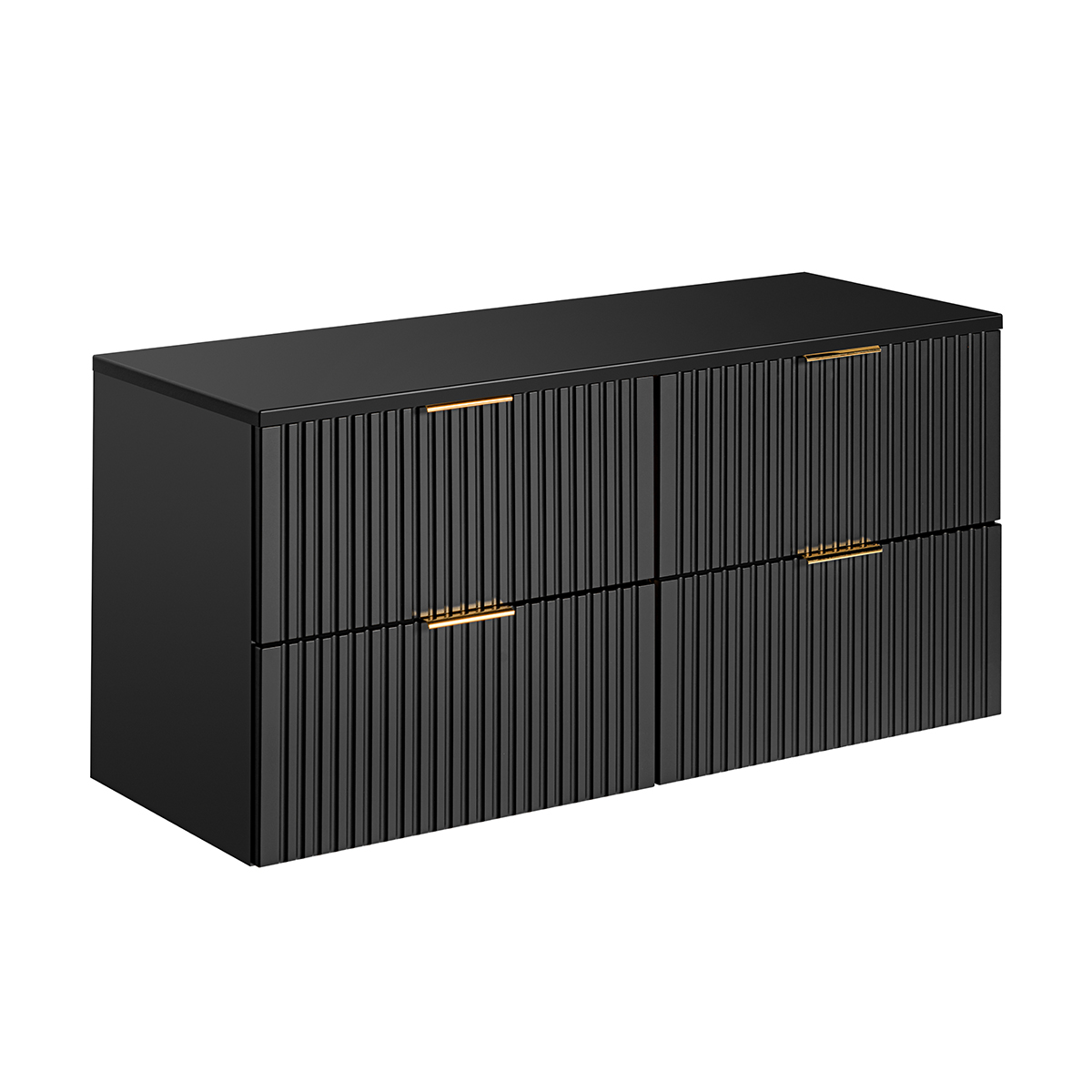 Meuble sous-vasque 120cm plan de toilette Adriel Noir