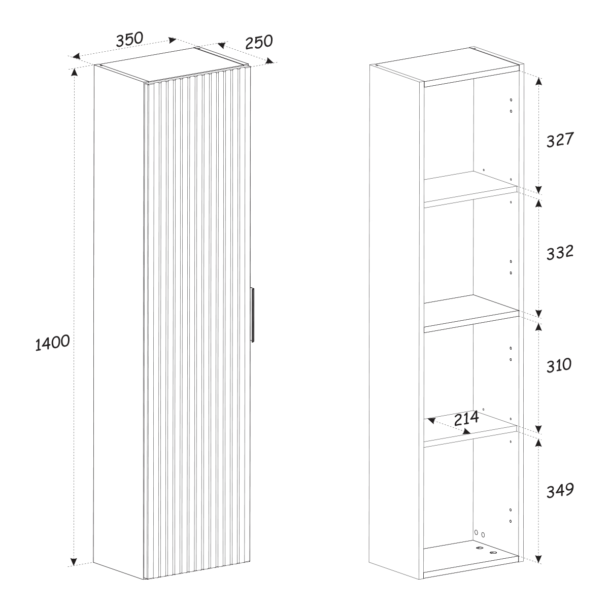 Ensemble meuble double vasque 120cm et colonne Adriel Noir et Bois