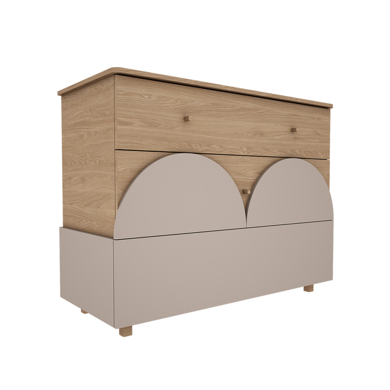 Commode 3 tiroirs Wood Luck Bloom - Cachemire et Bois