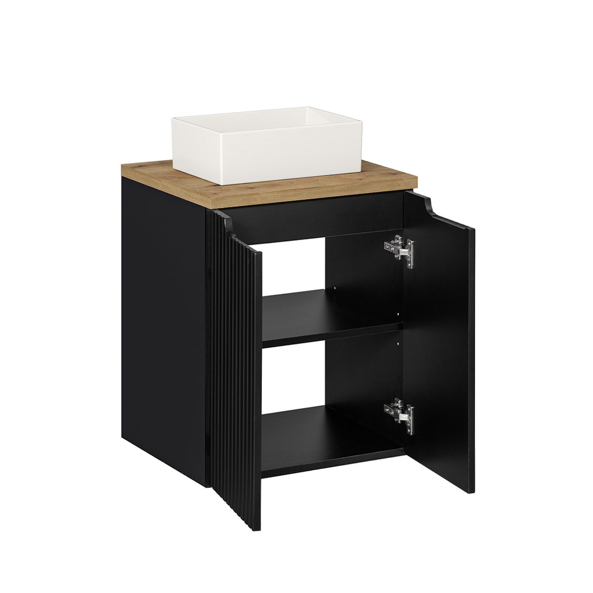 riva-noir-salle-de-bain-50cm-meuble-vasque-plan-bois-2-portes-2