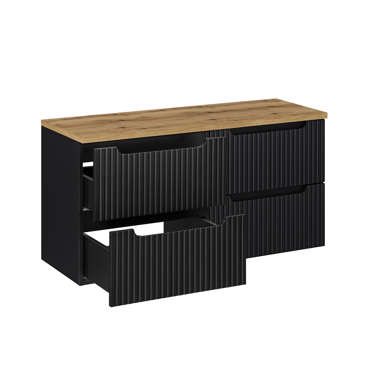 riva-noir-salle-de-bain-120cm-meuble-sous-vasque-plan-bois-4-tiroirs-2