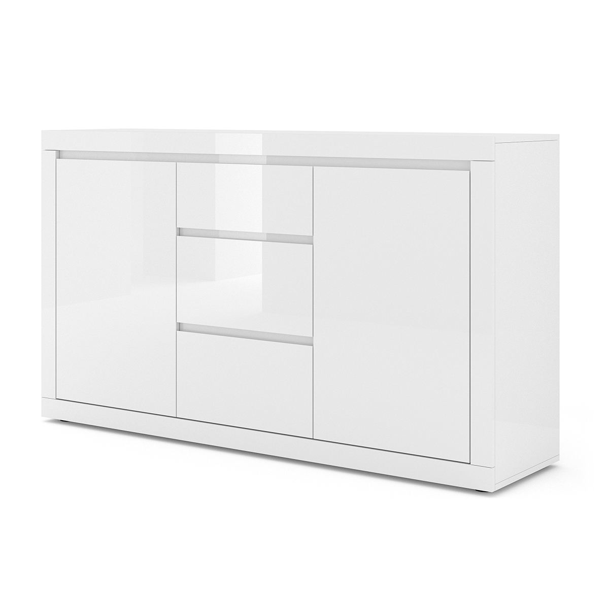 Buffet 2 portes 3 tiroirs Olia Blanc