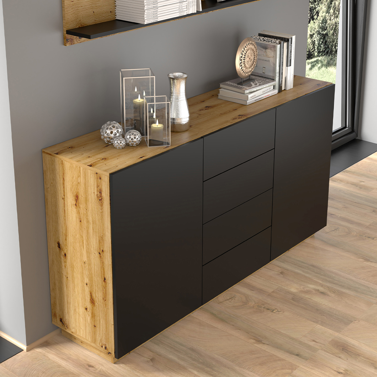 Aurus_bois_noir_buffet_2portes_4tiroirs_3