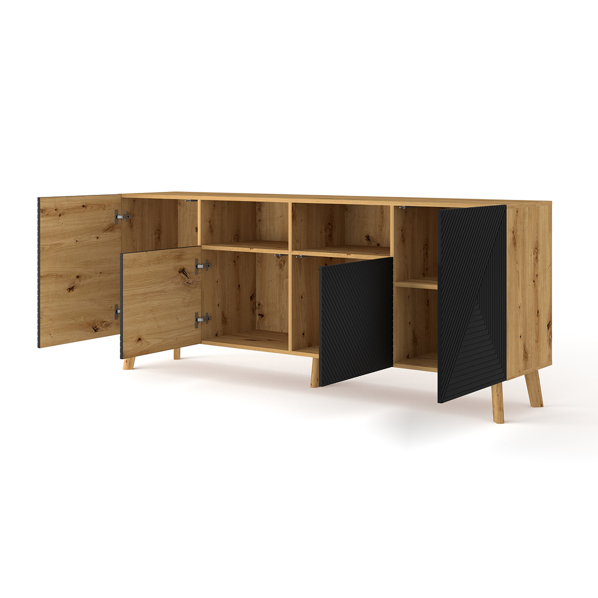 Nexa_bois_noir_buffet_4portes_2