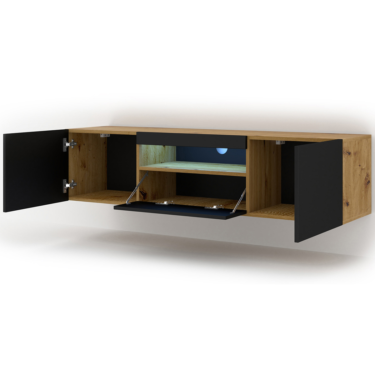 Aurus_bois_noir_meubleTV_150cm_LED_4