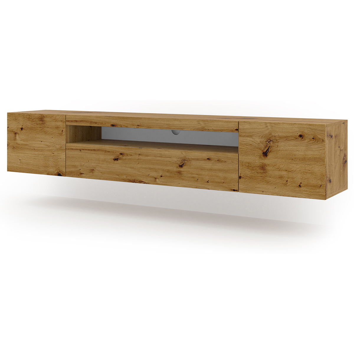Meuble TV mural 3 portes 200 cm Aurus Bois