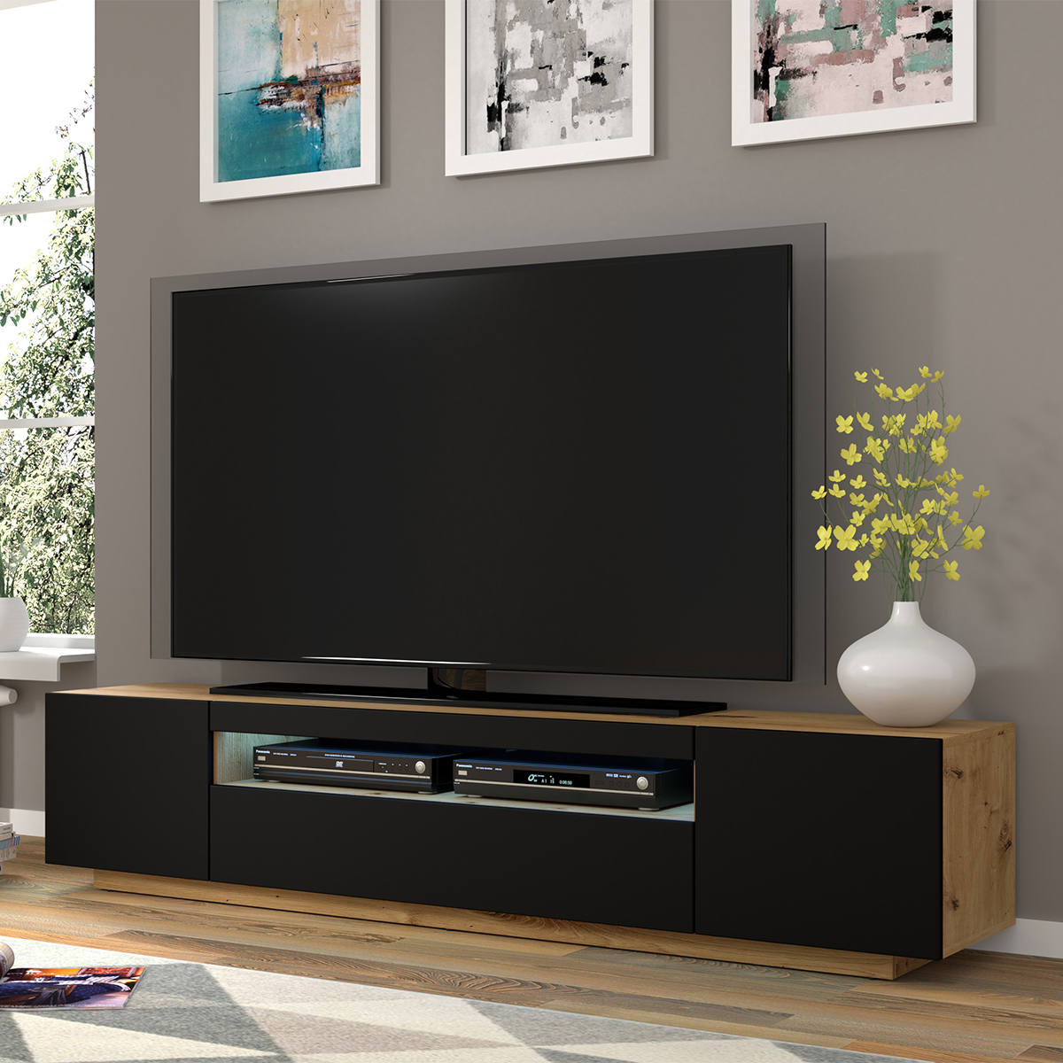 Aurus_bois_noir_meubleTV_200cm_3