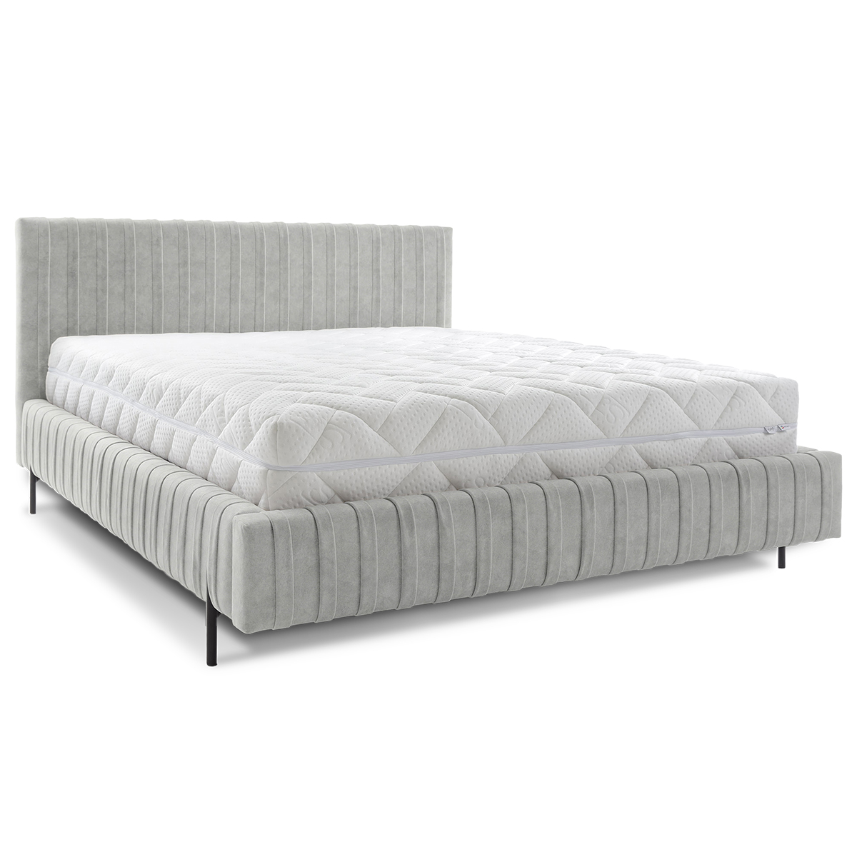 Lit coffre 160x200 sommier inclus Ori Gris