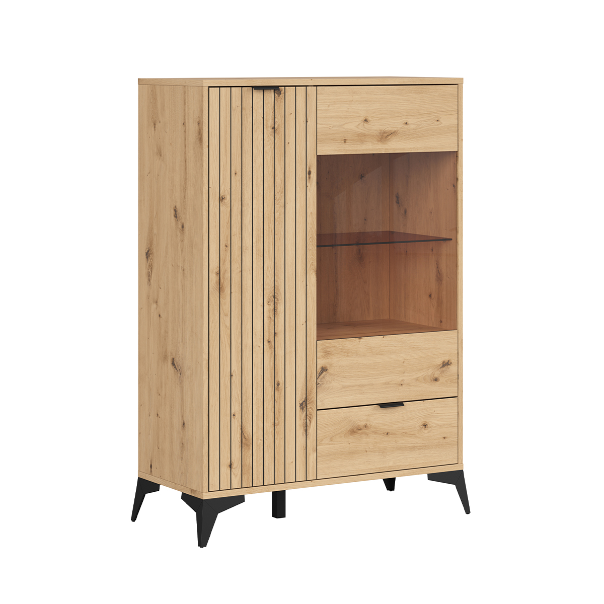 Vaisselier bas 2 portes 1 tiroir Mao Bois