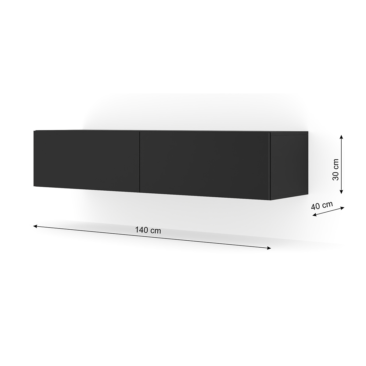 Bali_noir_meuble_TV_140cm_dimensions