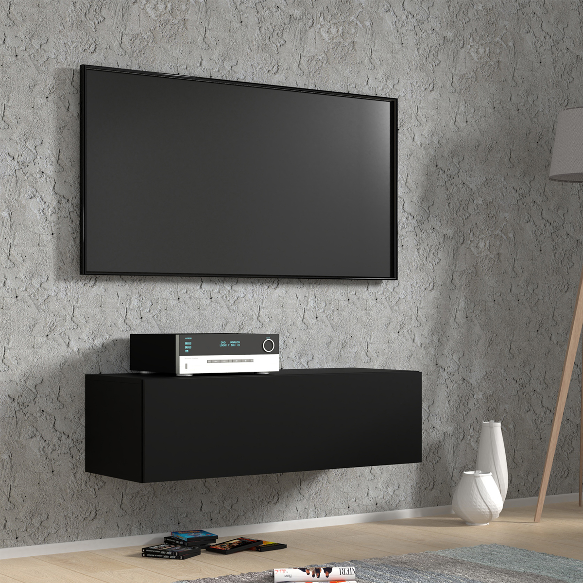 Bali_noir_meuble_TV_100cm_ambiance_1