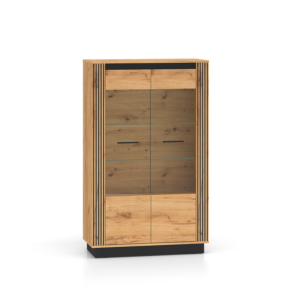 Vaisselier 2 portes Solal Bois et Noir