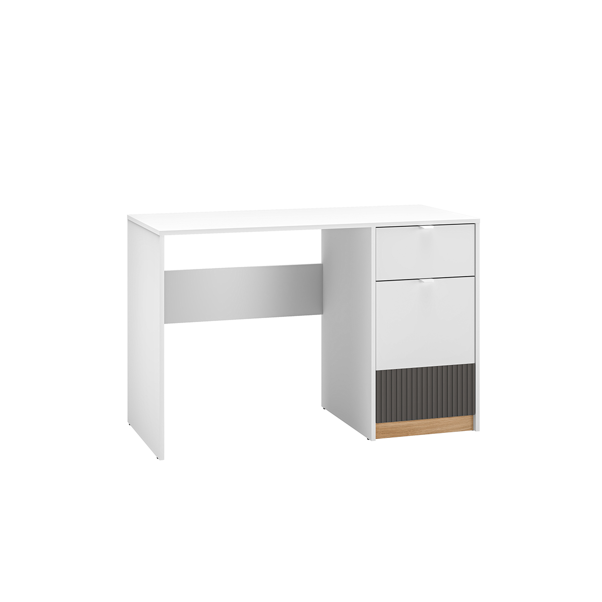Bureau 1 porte 1 tiroir Ronan Blanc