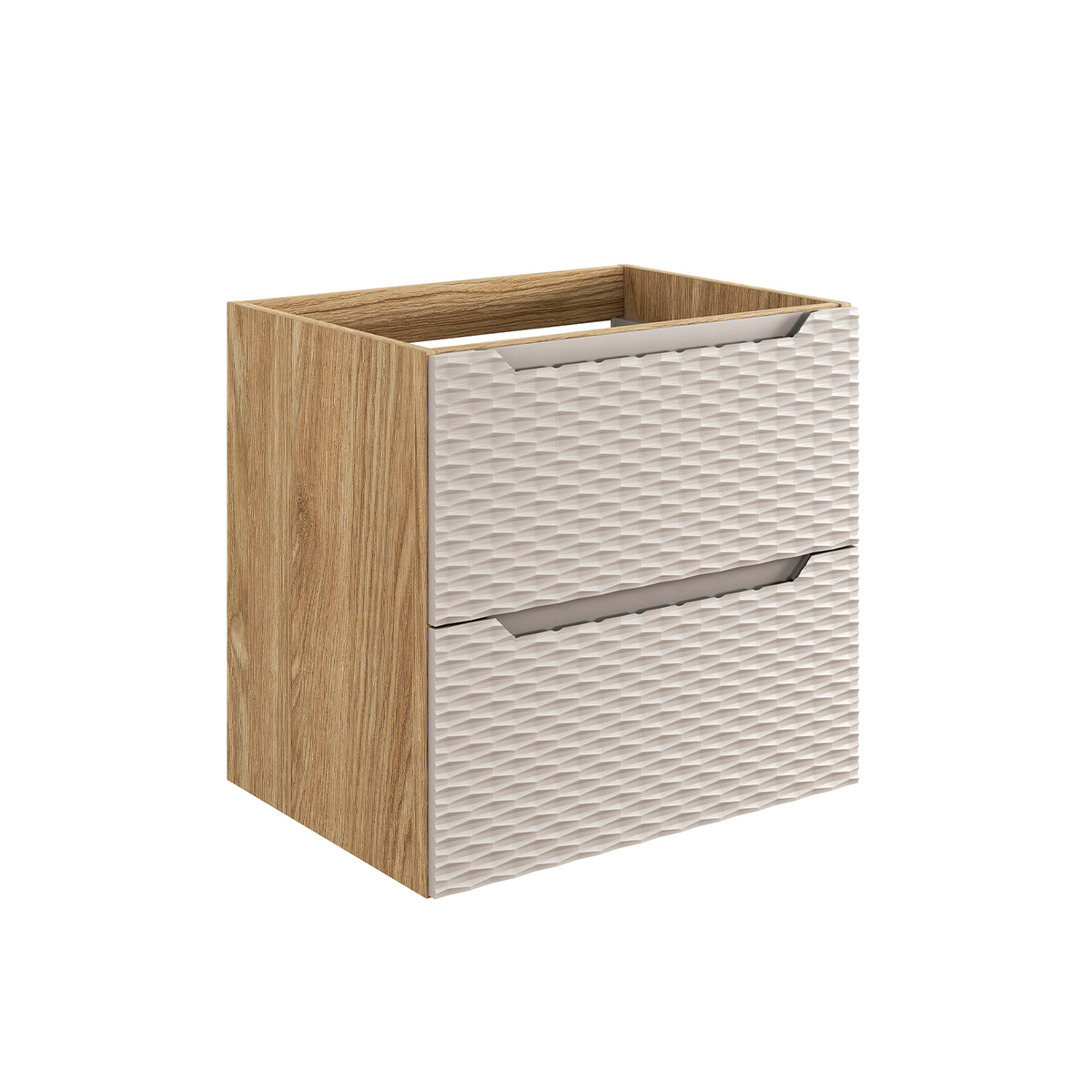 Meuble sous-vasque 60cm Elora Beige et bois