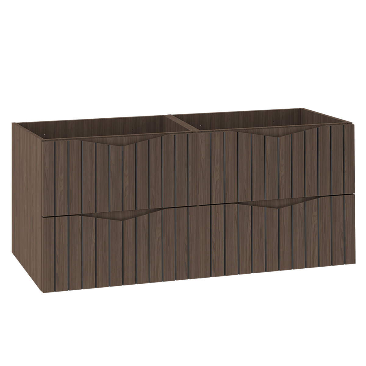 Meuble sous-vasque 120cm Siena bois et noir