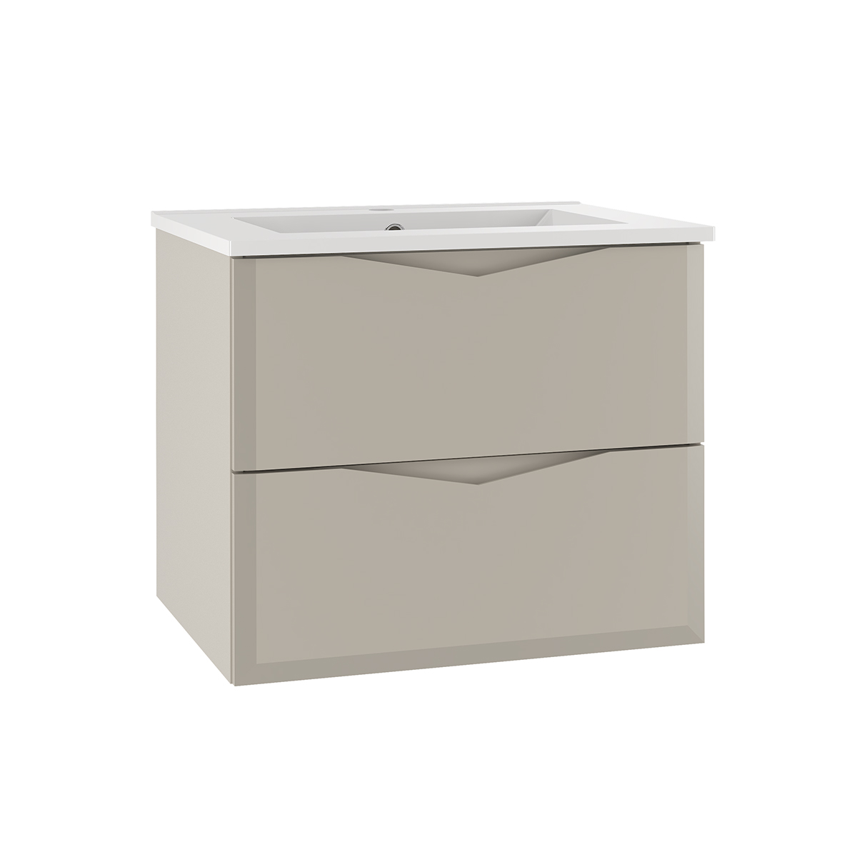 Meuble simple vasque encastrée 60cm Ellie Cachemire