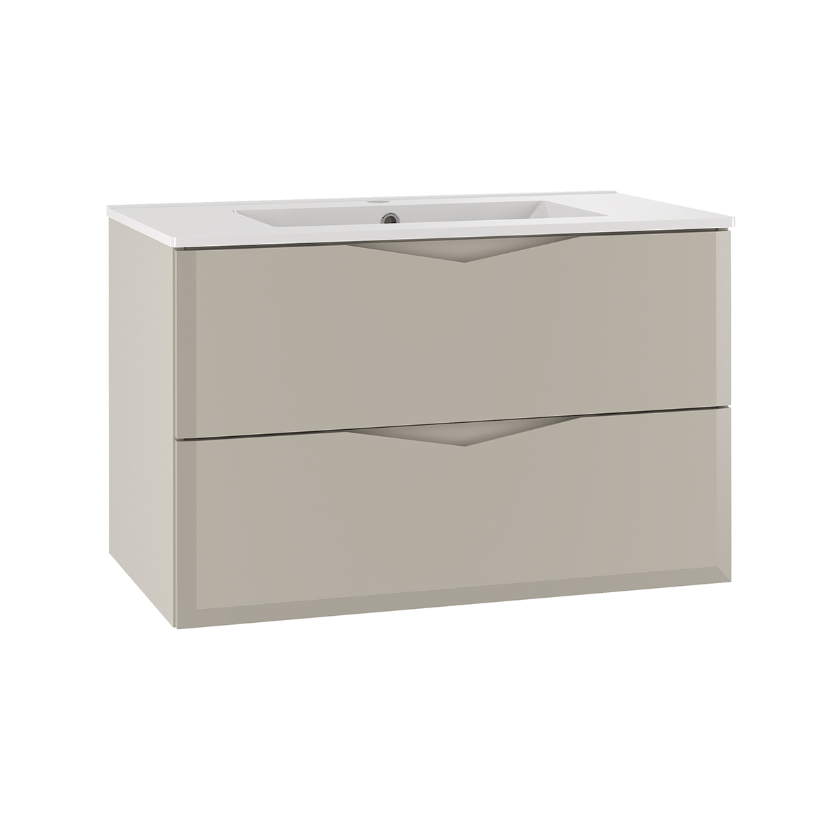 Meuble simple vasque encastrée 80cm Ellie Cachemire