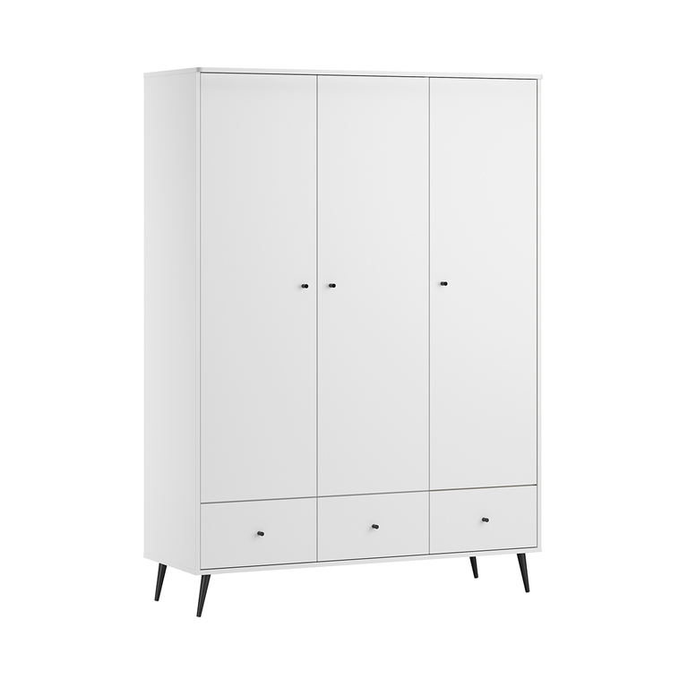 Armoire 3 portes 3 tiroirs Vox Blanca Blanc
