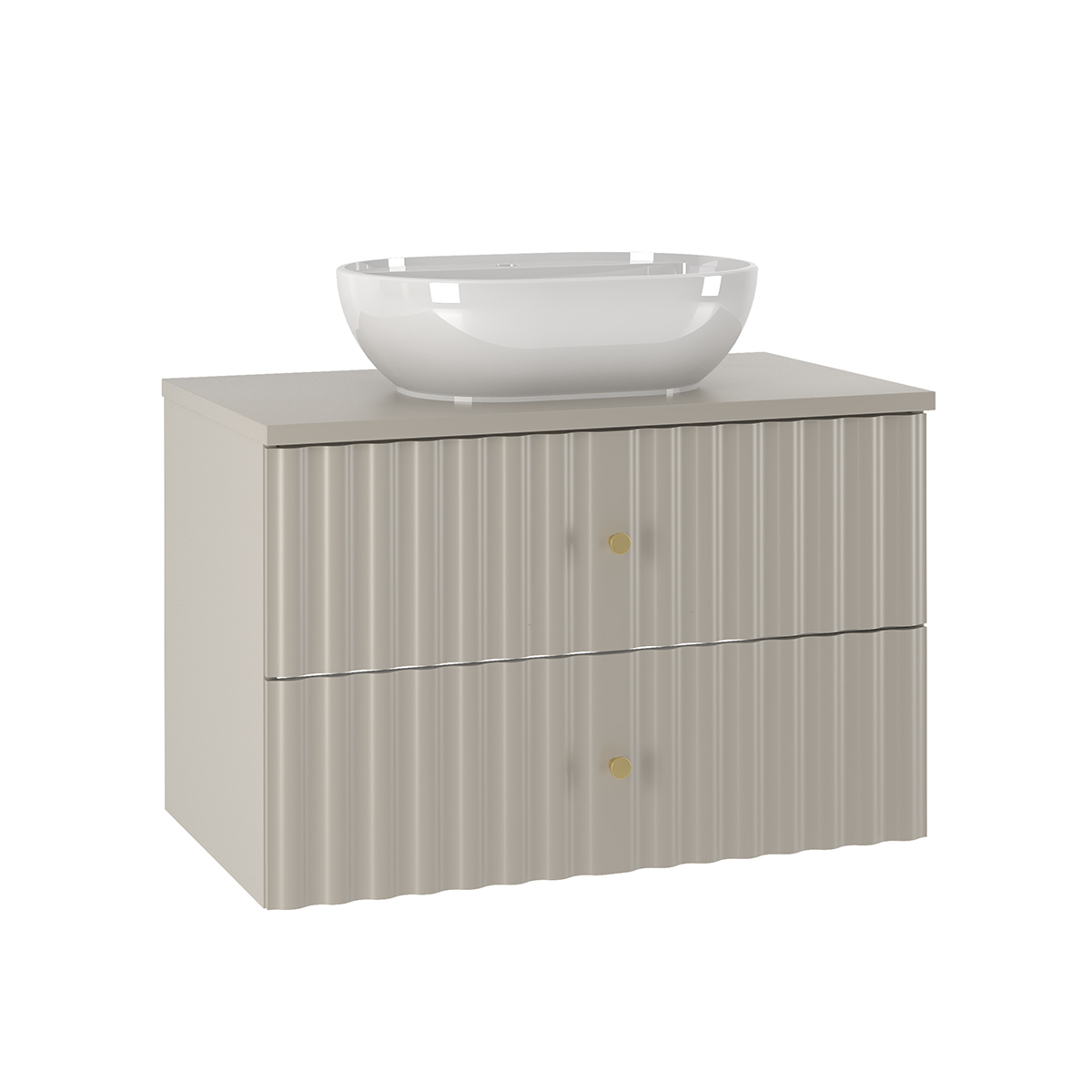Meuble simple vasque 80cm Izae Cachemire