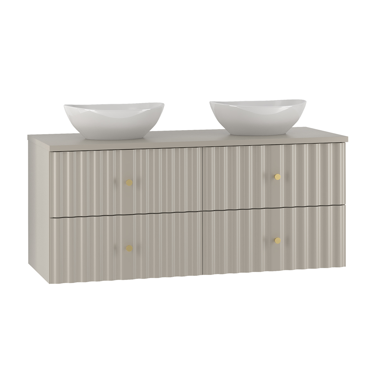Meuble double vasque 120cm Izae Cachemire