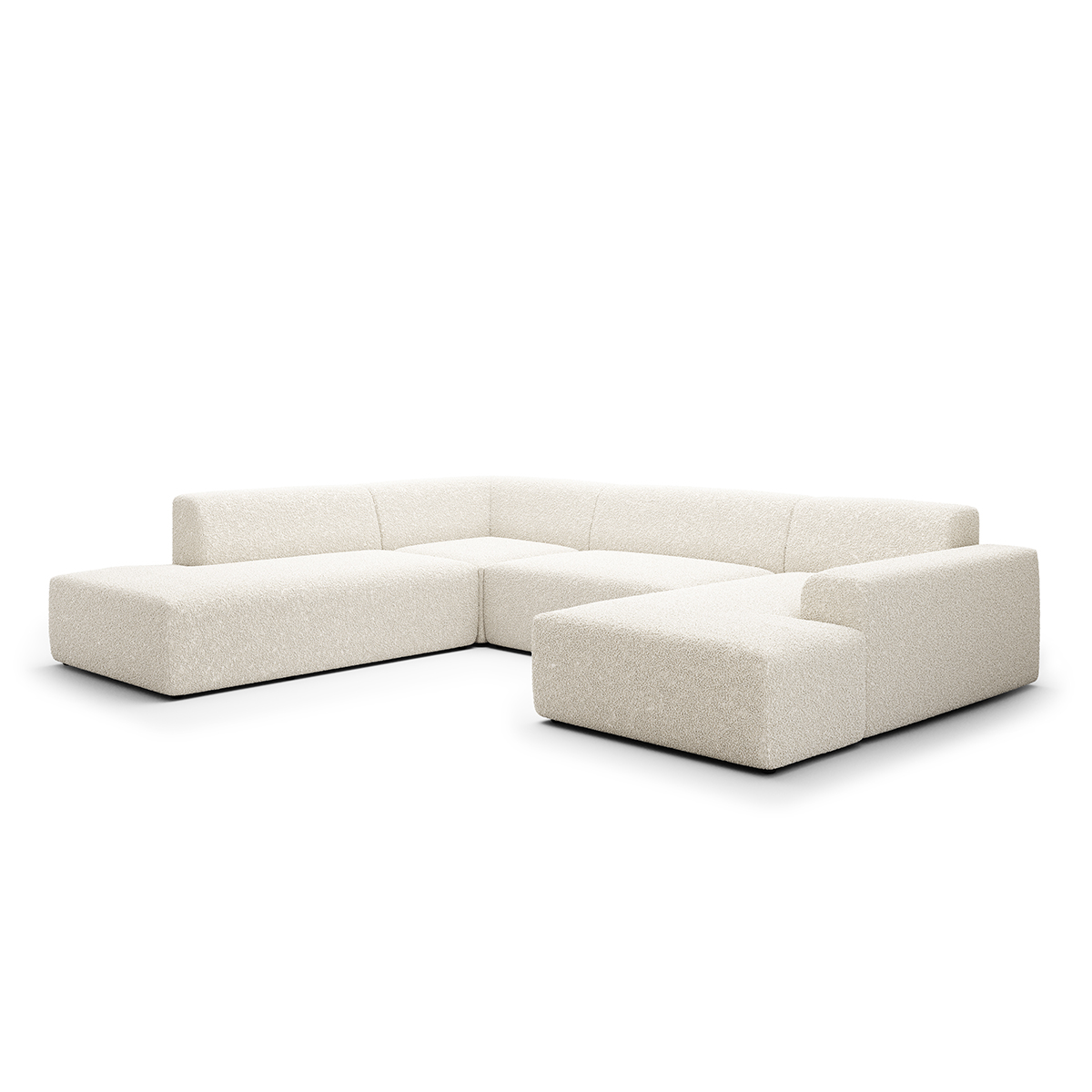 Canapé U 5 places angle gauche Torino Beige