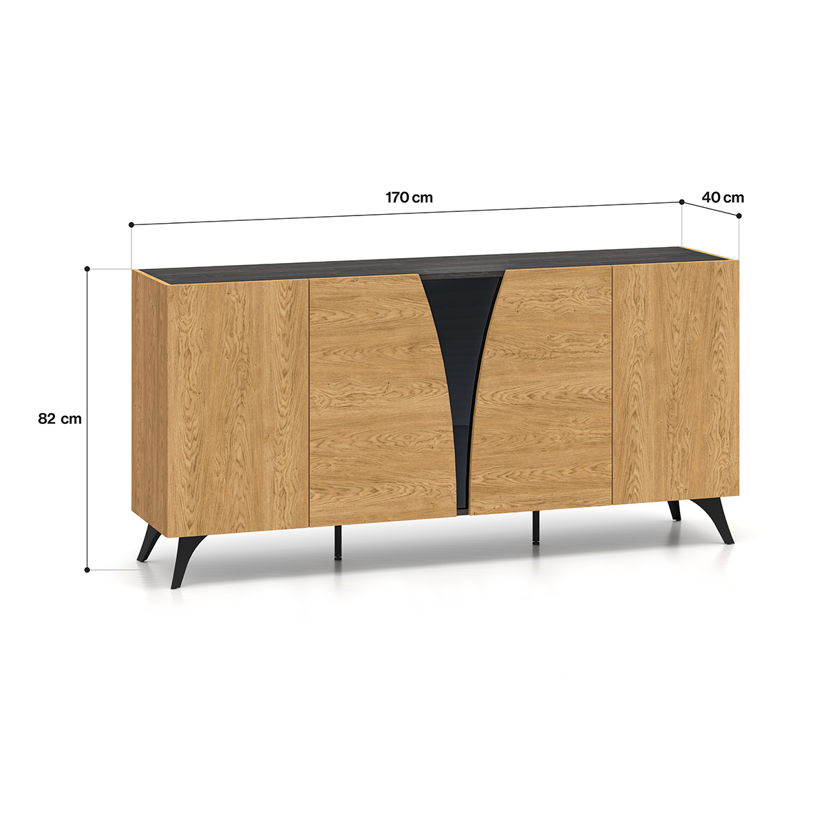 Soah_bois_noir_buffet_5P_dimensions
