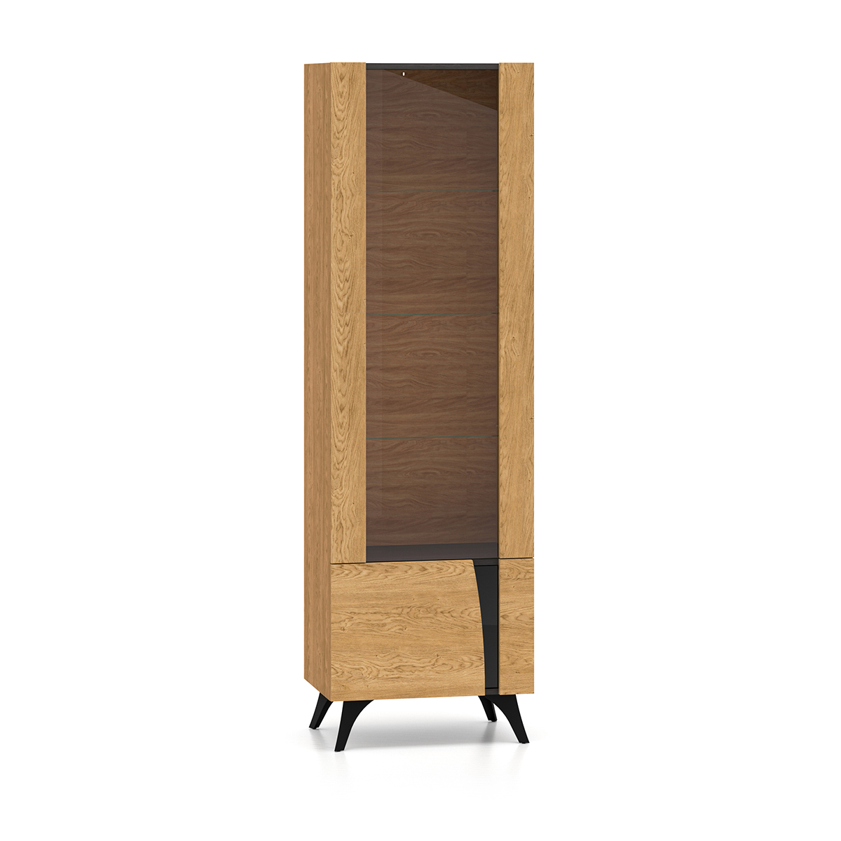 Vitrine 2 portes gauche Soah Bois et Noir