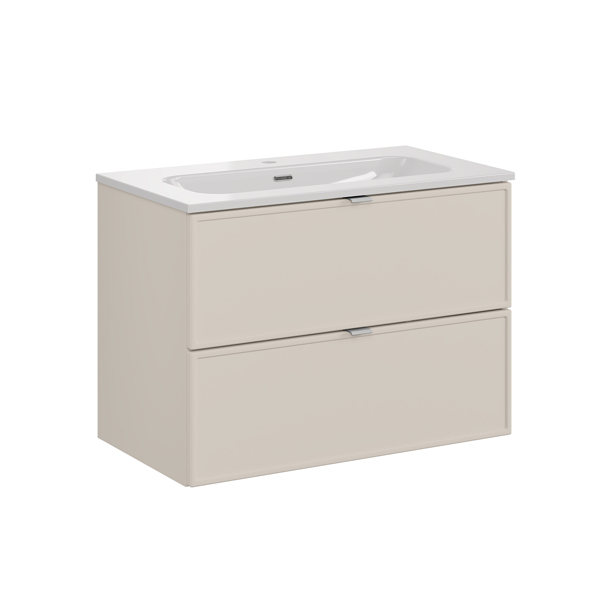 Meuble simple vasque encastrée 80cm Alba Cachemire