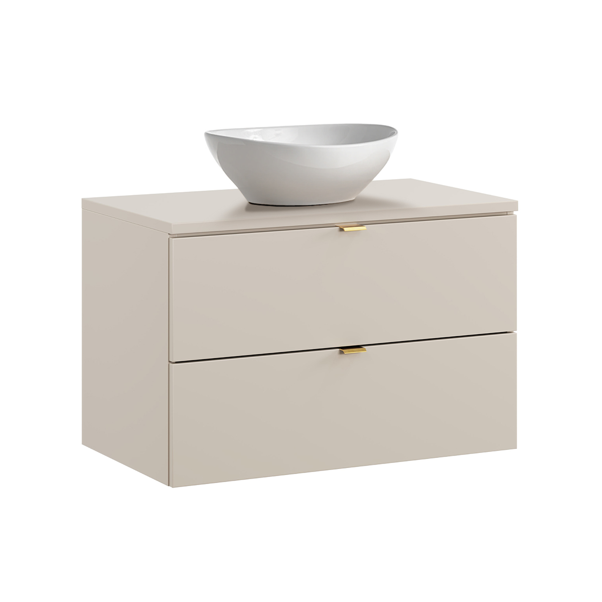Meuble simple vasque 80cm Azel Cachemire
